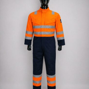 Industrial safety coveralls for full-body protection in demanding work environments