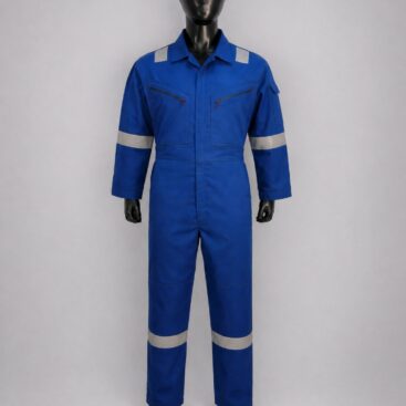 Industrial safety coveralls for full-body protection in demanding work environments