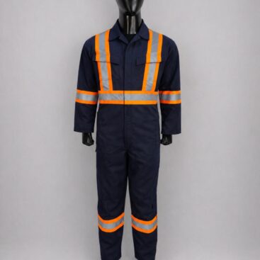 Industrial safety coveralls for full-body protection in demanding work environments