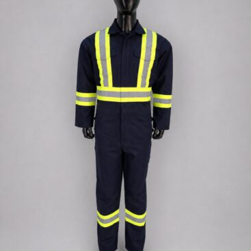 Industrial safety coveralls for full-body protection in demanding work environments