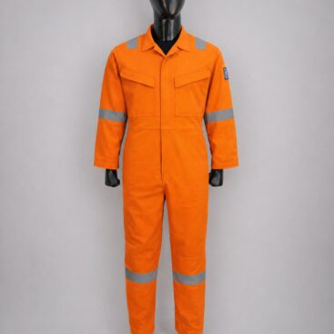 Industrial safety coveralls for full-body protection in demanding work environments