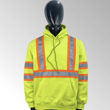 High-visibility hoodies with reflective strips for industrial and outdoor workwear