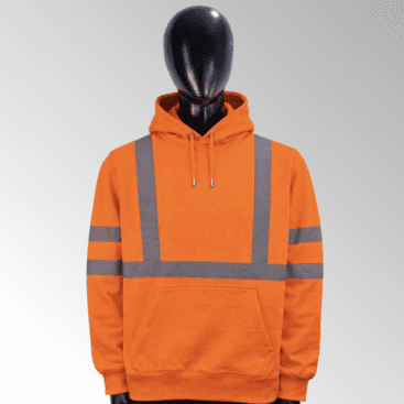High-visibility hoodies with reflective strips for industrial and outdoor workwear