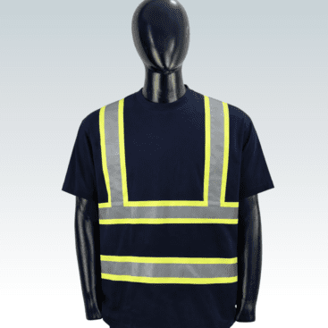 High-visibility safety shirts for industrial and construction workers