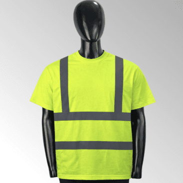 High-visibility safety shirts for industrial and construction workers