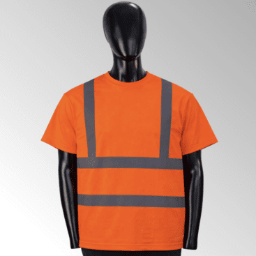 High-visibility safety shirts for industrial and construction workers